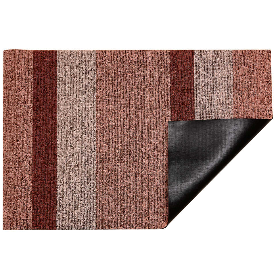 Peach Bold Stripe Shag Mat by Chilewich